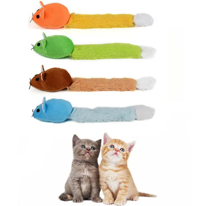 Plush Long Tail Mouse Cat Toy