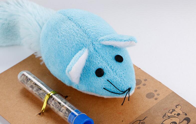 Plush Long Tail Mouse Cat Toy