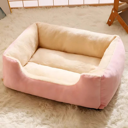 Rectangular Plush Dog and Cat Bed