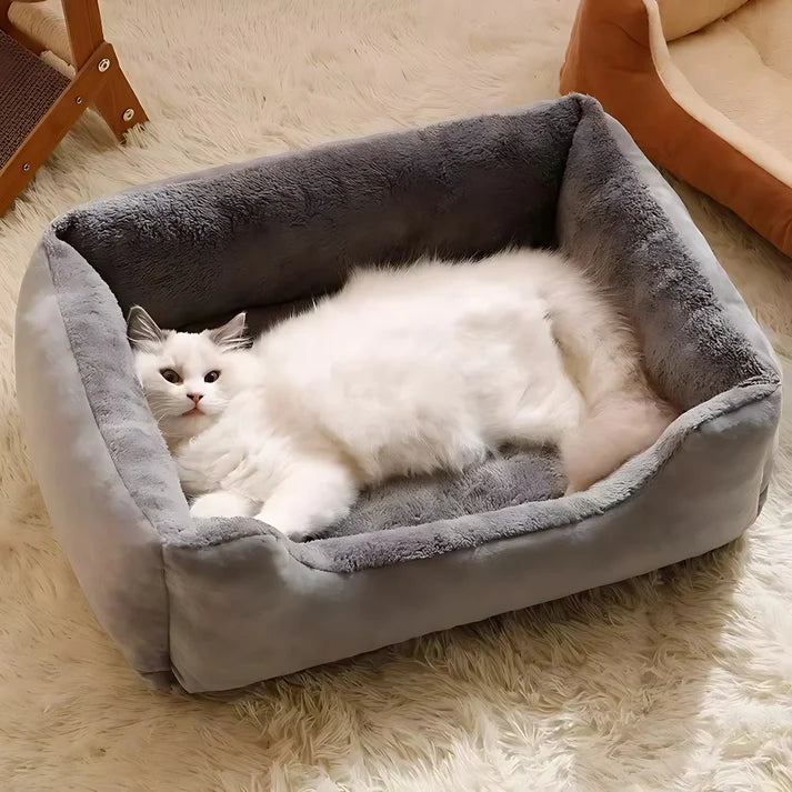 Rectangular Plush Dog and Cat Bed