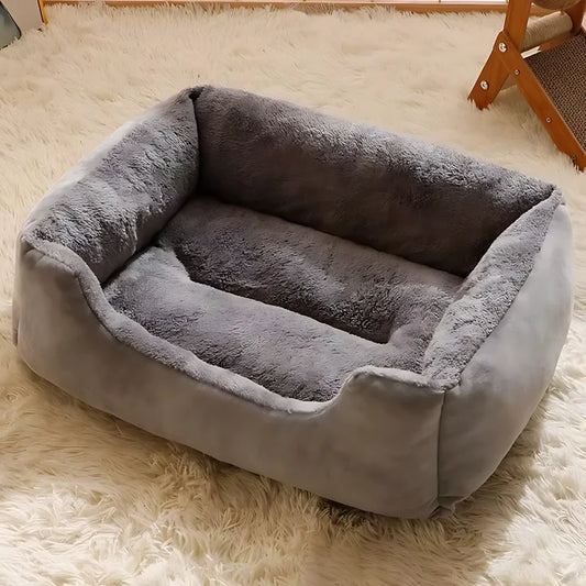 Rectangular Plush Dog and Cat Bed